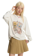 Dangerouspeople｜American Vintage 100% Cotton Long Sleeve Poster Print Tee