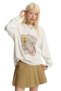 Dangerouspeople｜American Vintage 100% Cotton Long Sleeve Poster Print Tee
