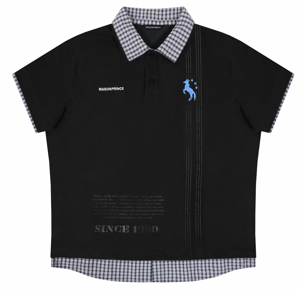 Masonprince Fake Two Polo Tops