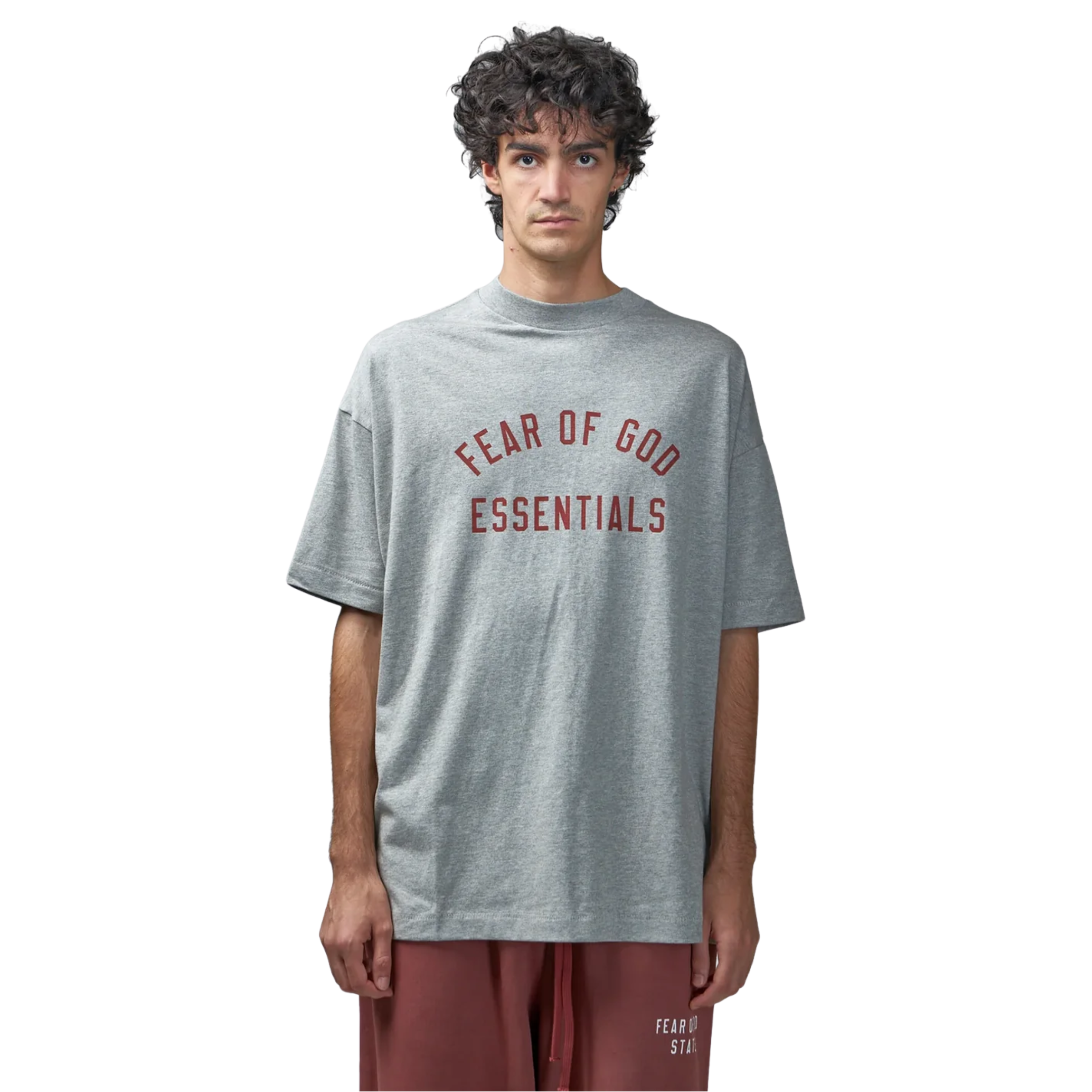 Fear Of God Essentials FW24 Jersey Crewneck Tee Dark Heather