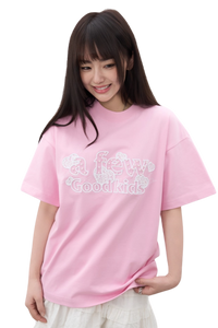 AFGK Lace Embroidery Pearl Stone Tee