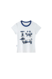 BJHG Summer Women Trendy T‑Shirt Fun Dog Graphic Slim‑Fit Korean Chic Casual Top