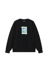 Dangerouspeople｜Velcro Patch Print Couple Drop Shoulder Sweatshirt