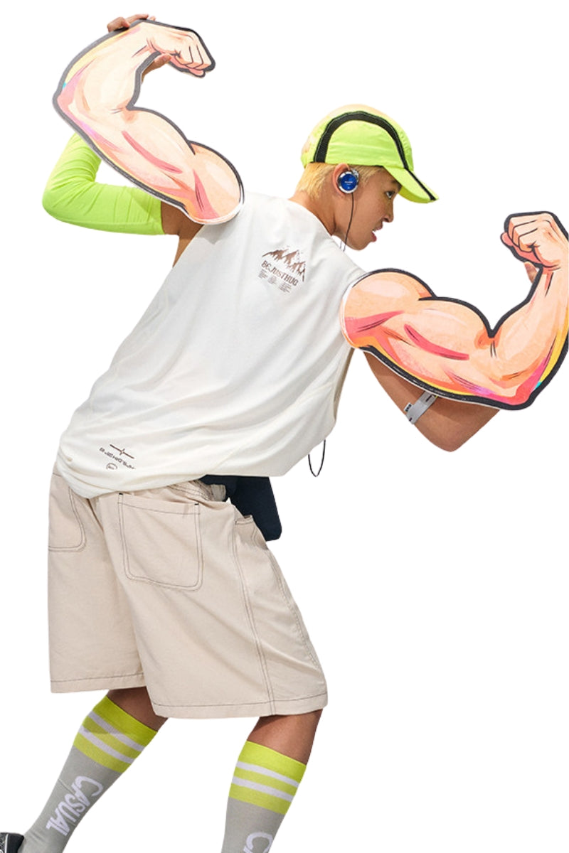BJHG Men Quick‑Dry Sleeveless Tank Top Outdoor Gym Sport Vest