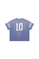 MASONPRINCE No.10 Team Faded Patch Linen Cotton Short Sleeve Tee