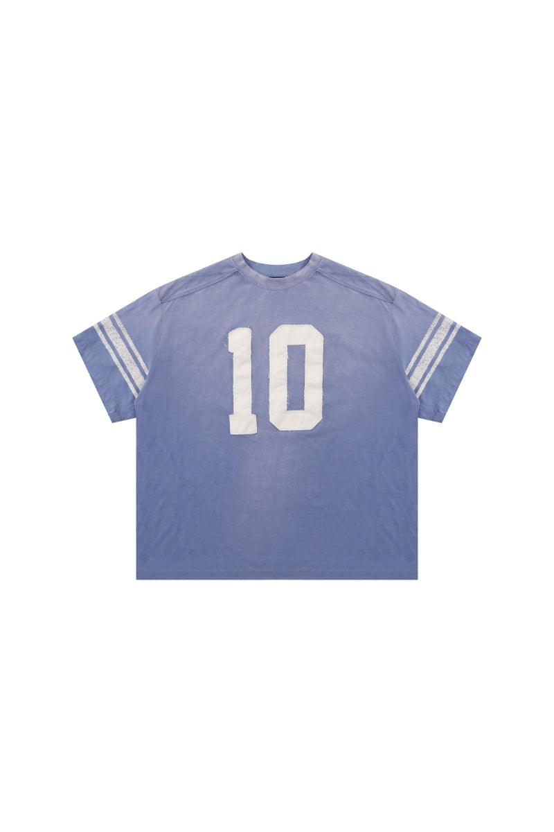 MASONPRINCE No.10 Team Faded Patch Linen Cotton Short Sleeve Tee