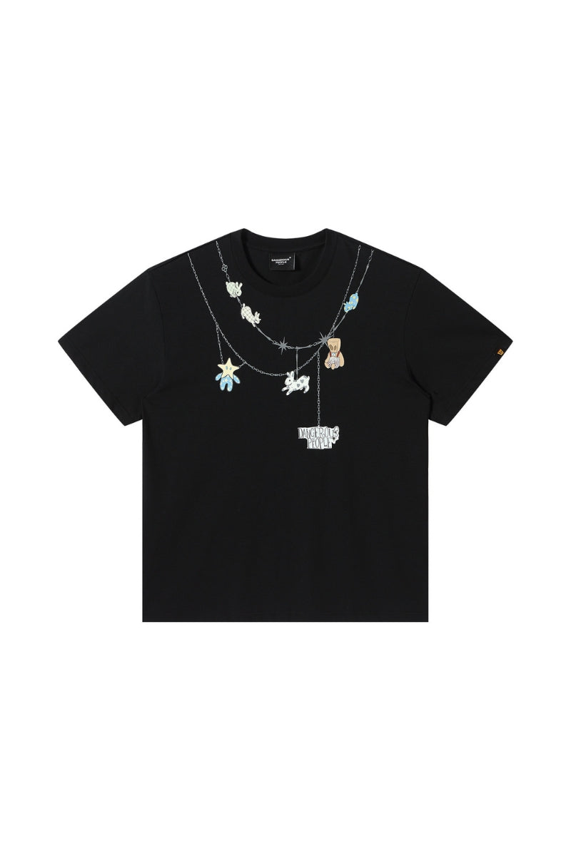 Dangerouspeople DSP Doll Necklace Print Sorona Short Sleeve Tee