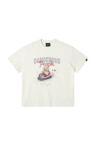 Dangerouspeople｜Bumper Car Print Cotton T‑Shirt