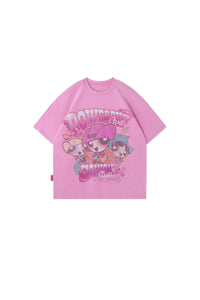 BJHG x The Powerpuff Girls Women American Cotton Tee Summer