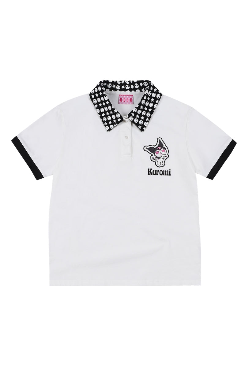 MEDM x Sanrio Kuromi Contrast Trim Polo Tee