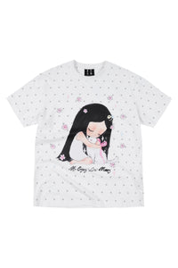 MEDM × Iria Mailbox Co-branded Cat Star Print Slim Fit Tee