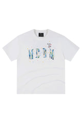 MEDM One Earth Print Star Jelly Gel Letter Washed Tee