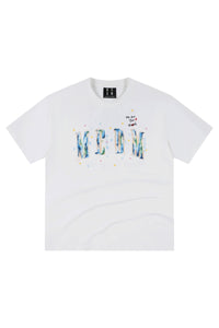 MEDM One Earth Print Star Jelly Gel Letter Washed Tee