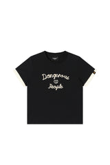 DangerousPeople｜Color‑Block Letter Print Sorona Cool‑Touch Women’s T‑Shirt