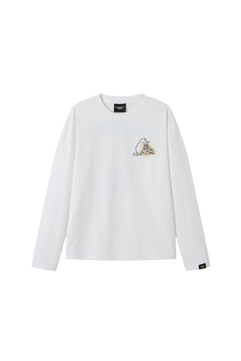 Dangerouspeople | Color Changing Print Letter Long Sleeve Tee