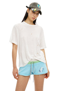 MASONPRINCE Sheer-Texture Tencel Linen Cotton Rip Tee