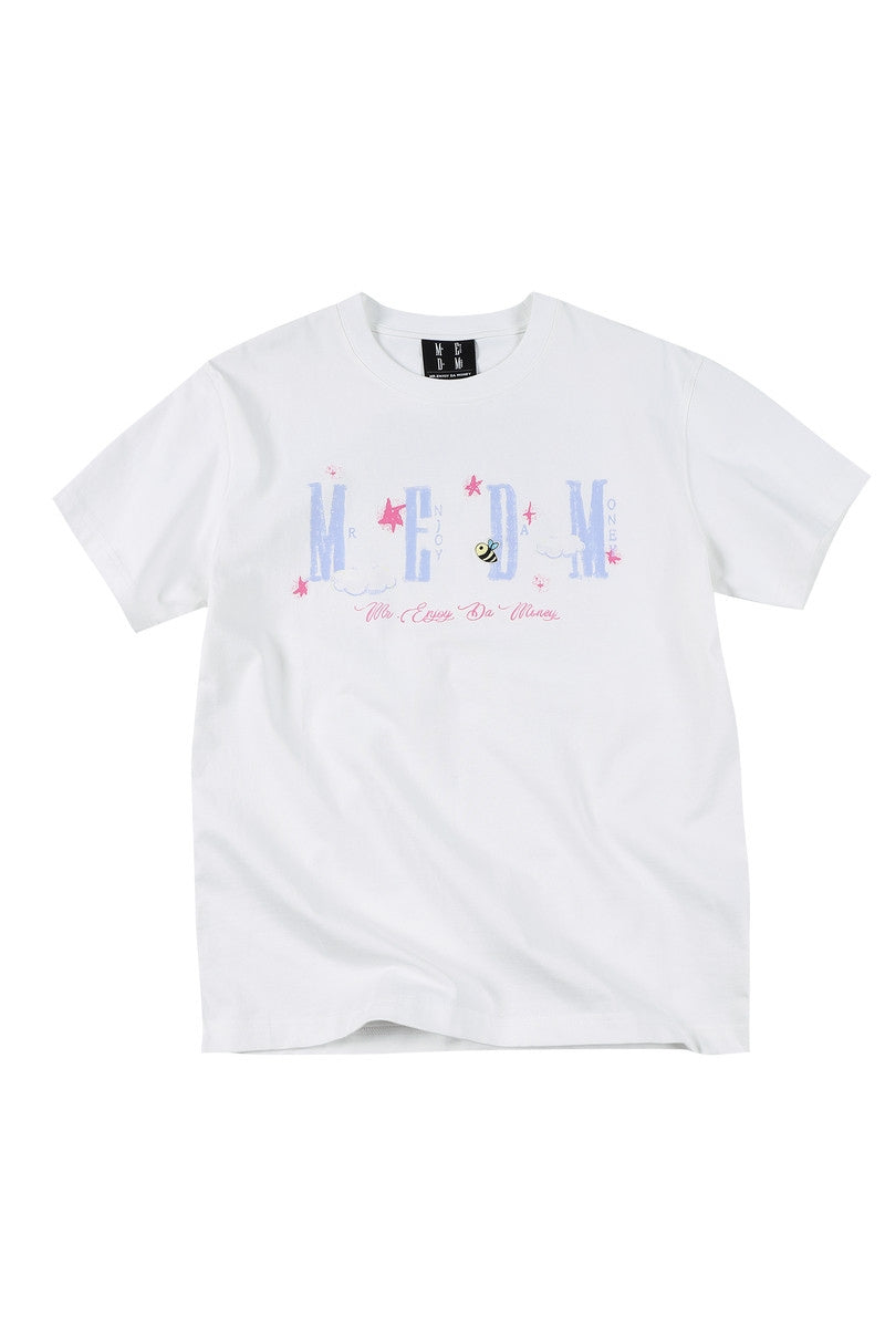 MEDM x Iria's Mailbox Sky Crack Glitter Logo Tee