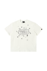 Dangerouspeople DSP Small‑D Note Metal Chain Loose Streetwear T‑Shirt