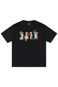 MEDM Beach Walk Embroidery Print Crew Neck T-Shirt