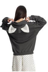 Dangerouspeople｜Double Zip Furry Ear Hoodie Streetwear