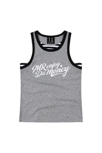 MEDM Fake Two-Piece Stripe Spliced Women Racerback Tank