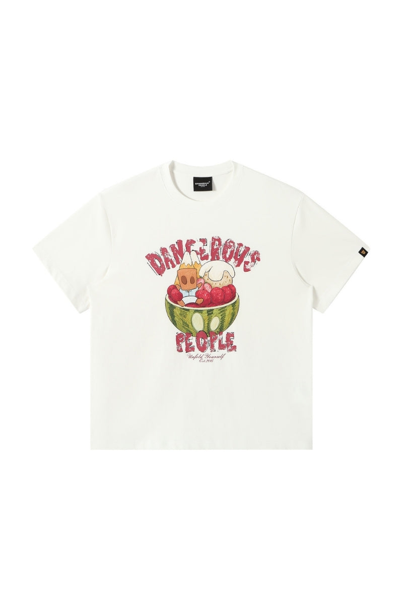 Dangerouspeople DSP Summer Beach Watermelon Logo Cool‑Touch Unisex T‑Shirt