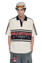 BJHG｜Retro Color‑Block Stripe Polo Shirt, Unisex