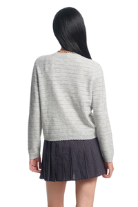 Dangerouspeople | Hollow Jacquard Knit Cardigan