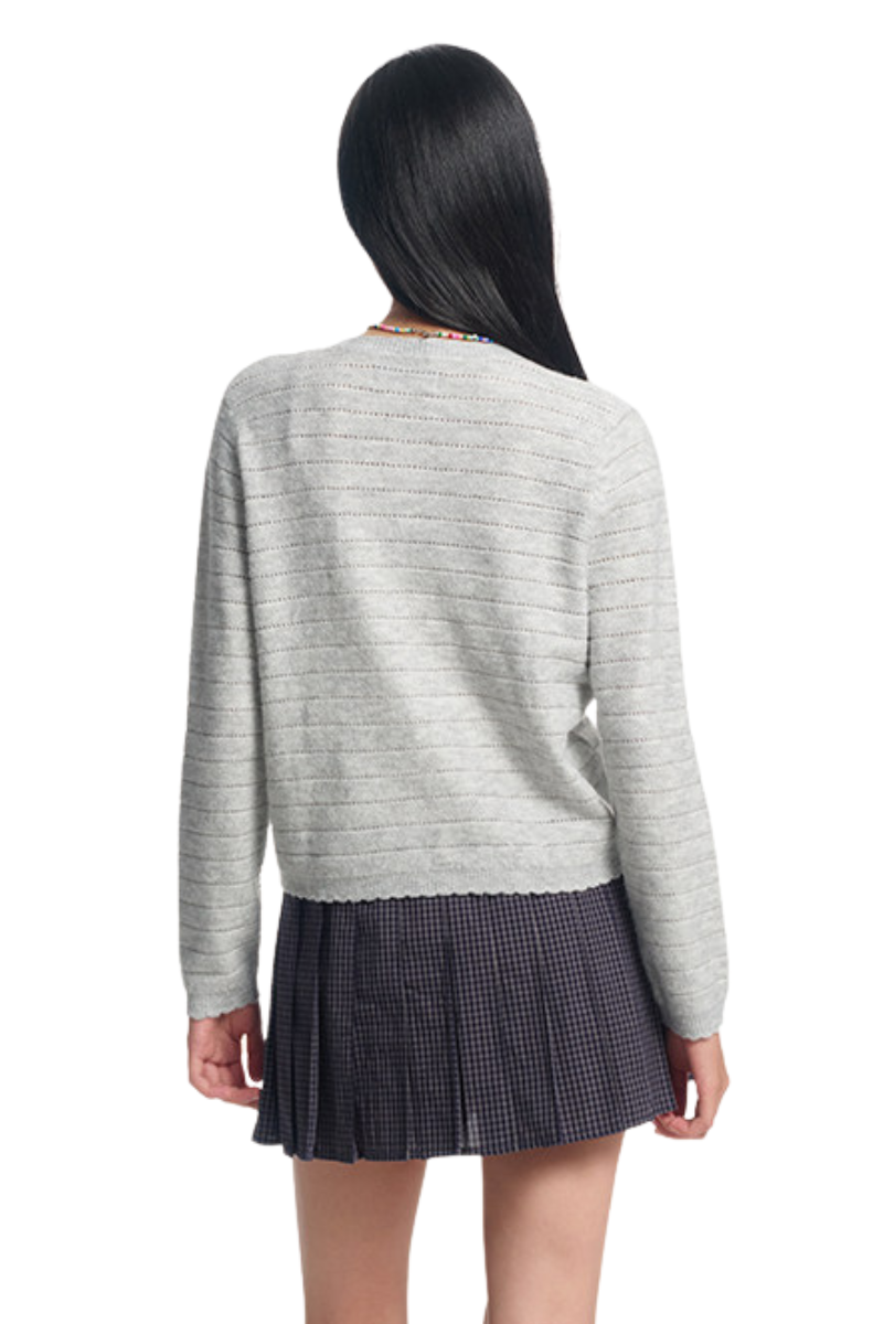 Dangerouspeople | Hollow Jacquard Knit Cardigan