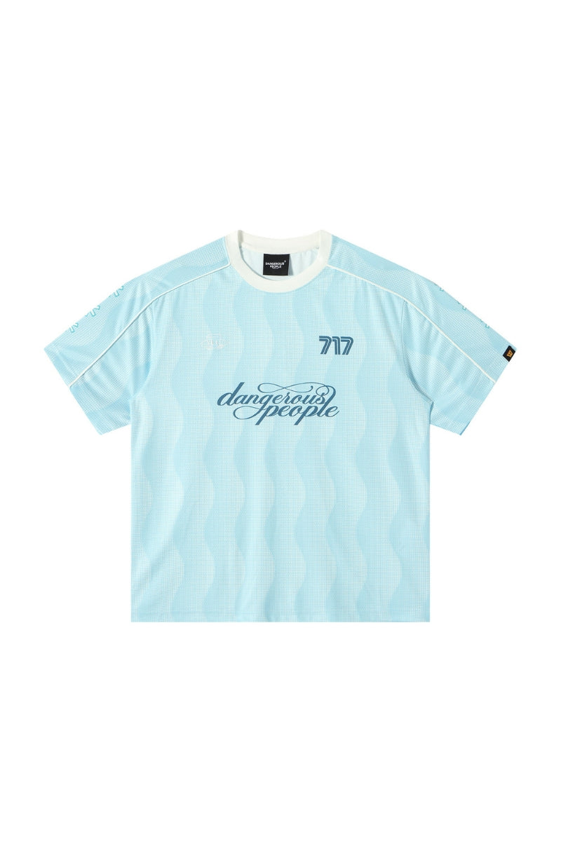 Dangerouspeople Embroidered Football Sport Loose Tee