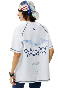 MEDM Gradient Wave Letter Print Tee