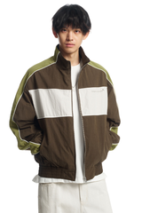 Dangerouspeople | Color Block Letter Zip Jacket