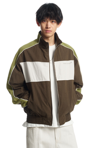 Dangerouspeople | Color Block Letter Zip Jacket