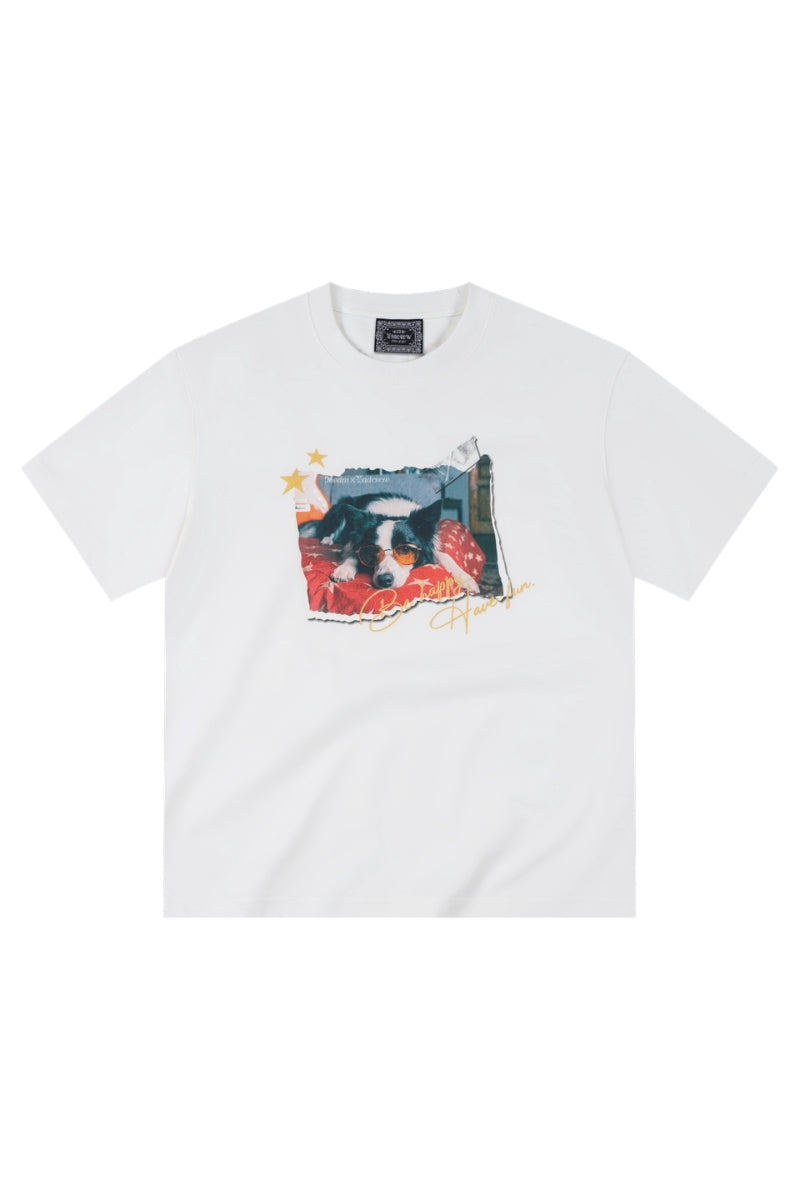 MEDM x YAD Healing Pet Photo Print Unisex Crew Neck Tee