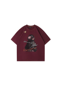 BJHG Men Cool‑Touch Sun‑Protection Quick‑Dry Tee American Retro Print Luxury Summer Top