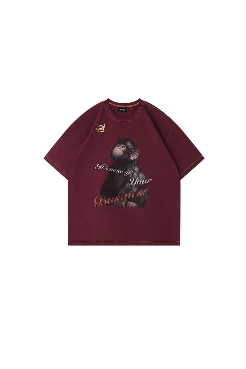 BJHG Men Cool‑Touch Sun‑Protection Quick‑Dry Tee American Retro Print Luxury Summer Top