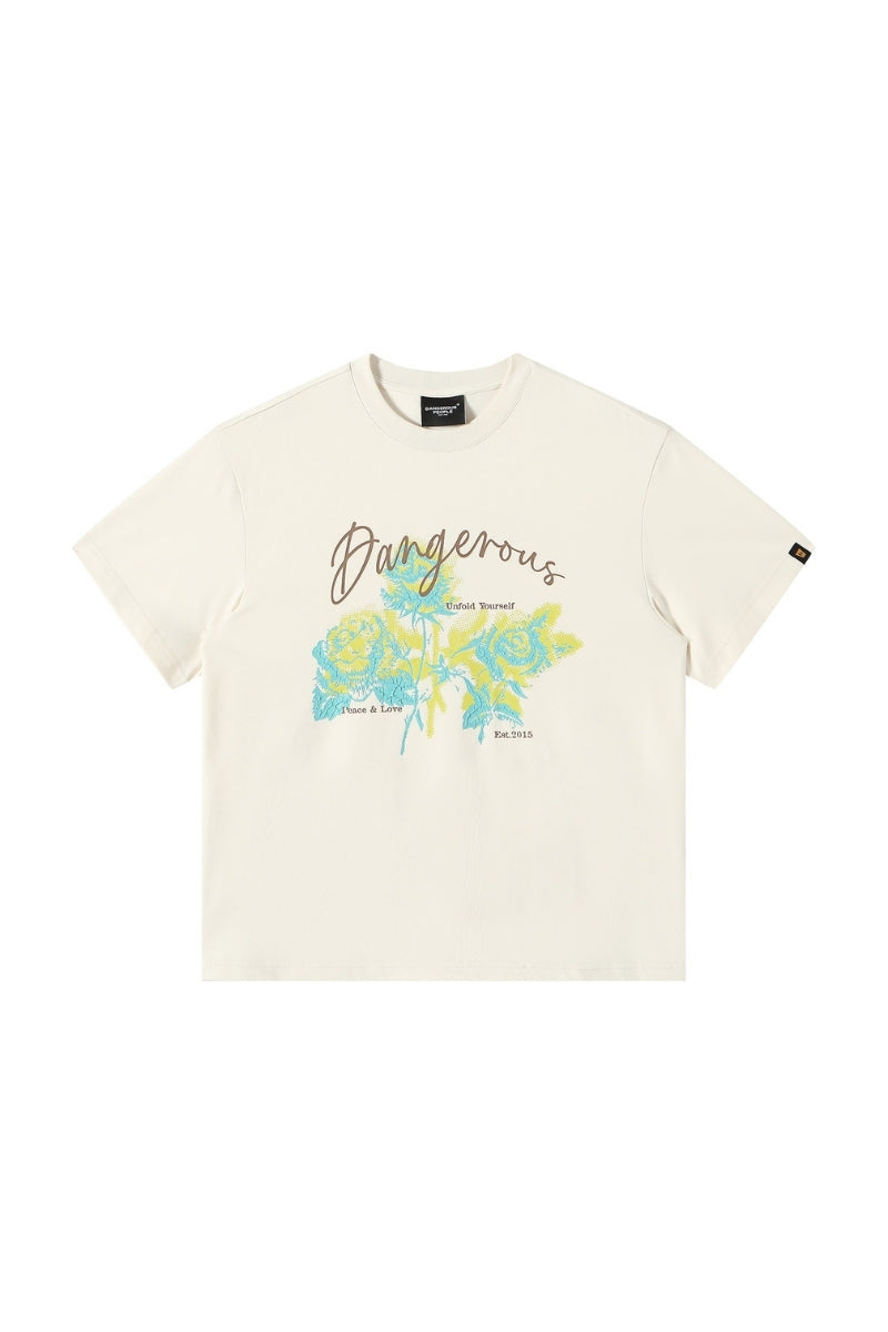 Dangerouspeople DSP Pixel Rose Print Sorona Cool‑Touch Unisex T‑Shirt