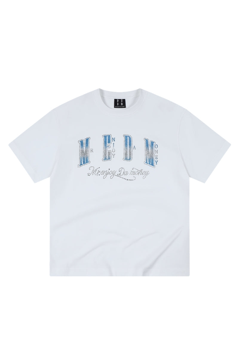 MEDM Glitter Rhinestone Logo Couple Tee