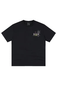 MEDM Glitter Star Rhinestone Logo Loose Couple Tee