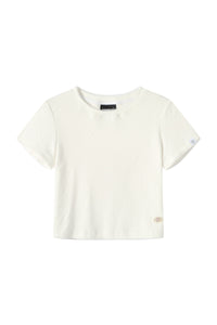 DangerousPeople DSP Rose Badge Stretch Lace Cotton Tee