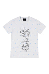 MEDM Star Print Crew Neck Loose Casual T-Shirt