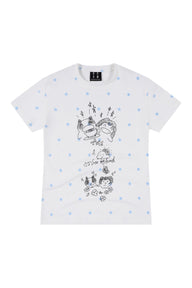 MEDM Star Print Crew Neck Loose Casual T-Shirt