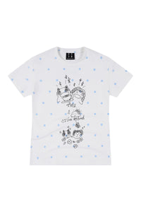 MEDM Star Print Crew Neck Loose Casual T-Shirt