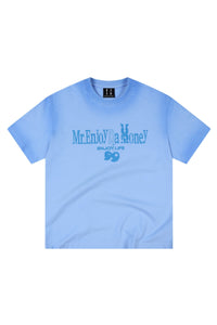 MEDM Gradient Macaron Letter Print Oversized Couple Tee