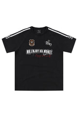 MEDM Denim Patch Embroidery Washed Tee