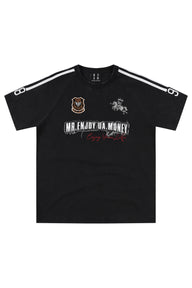 MEDM Denim Patch Embroidery Washed Tee