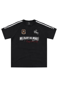 MEDM Denim Patch Embroidery Washed Tee