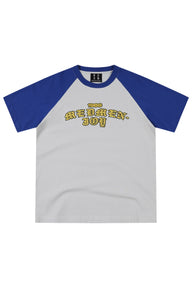 MEDM Gothic Rhinestone Embroidery Raglan Tee