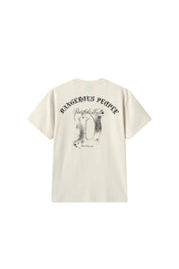 Dangerouspeople DSP Metallic D‑Letter Print T‑Shirt 100% Cotton Vintage Drop Shoulder Streetwear Tee