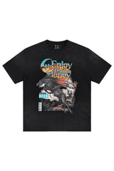 MEDM Men American Vintage Cowboy Rhinestone Print T-Shirt